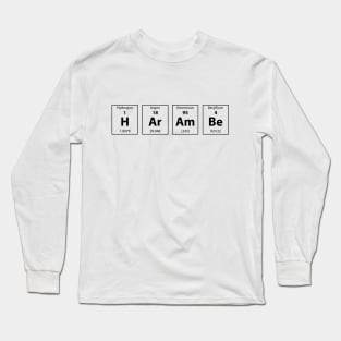 Periodic Table of HArAmBe (Black) Long Sleeve T-Shirt